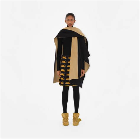 burberry embroidered jersey hooded cape|EKD Cashmere Hooded Cape in Black/archive beige .